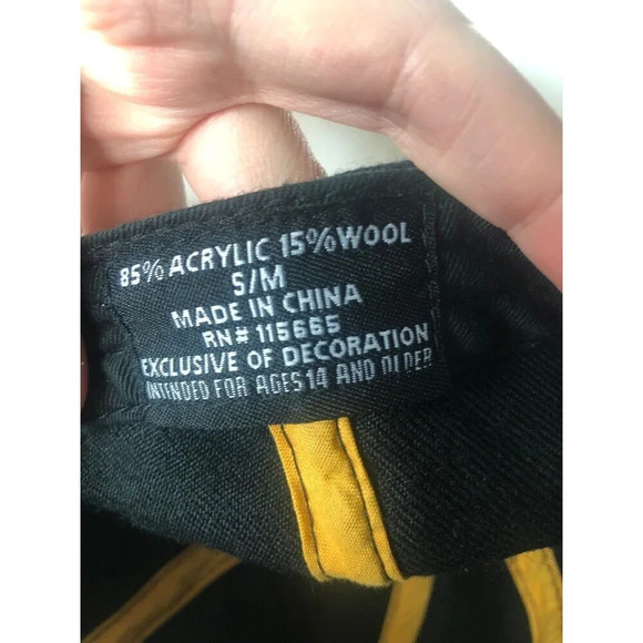 Batman Hat Cap Fitted Mens Small Medium Black Yellow DC Comics - Picture 4 of 5